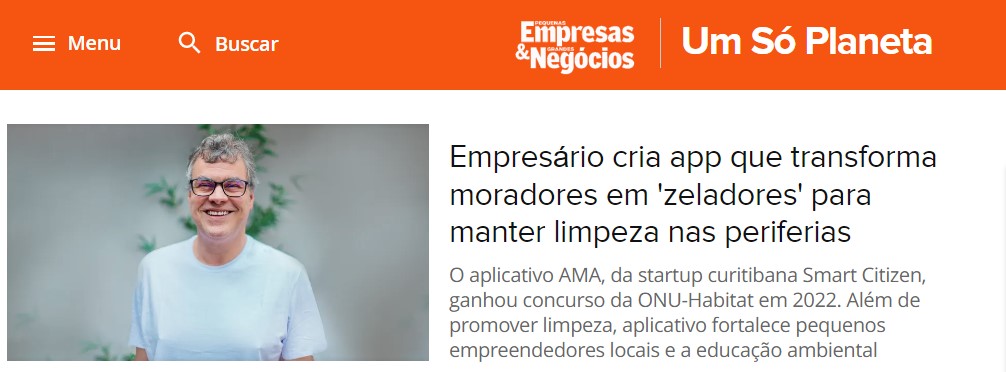 Plataforma AMA em destaque na imprensa